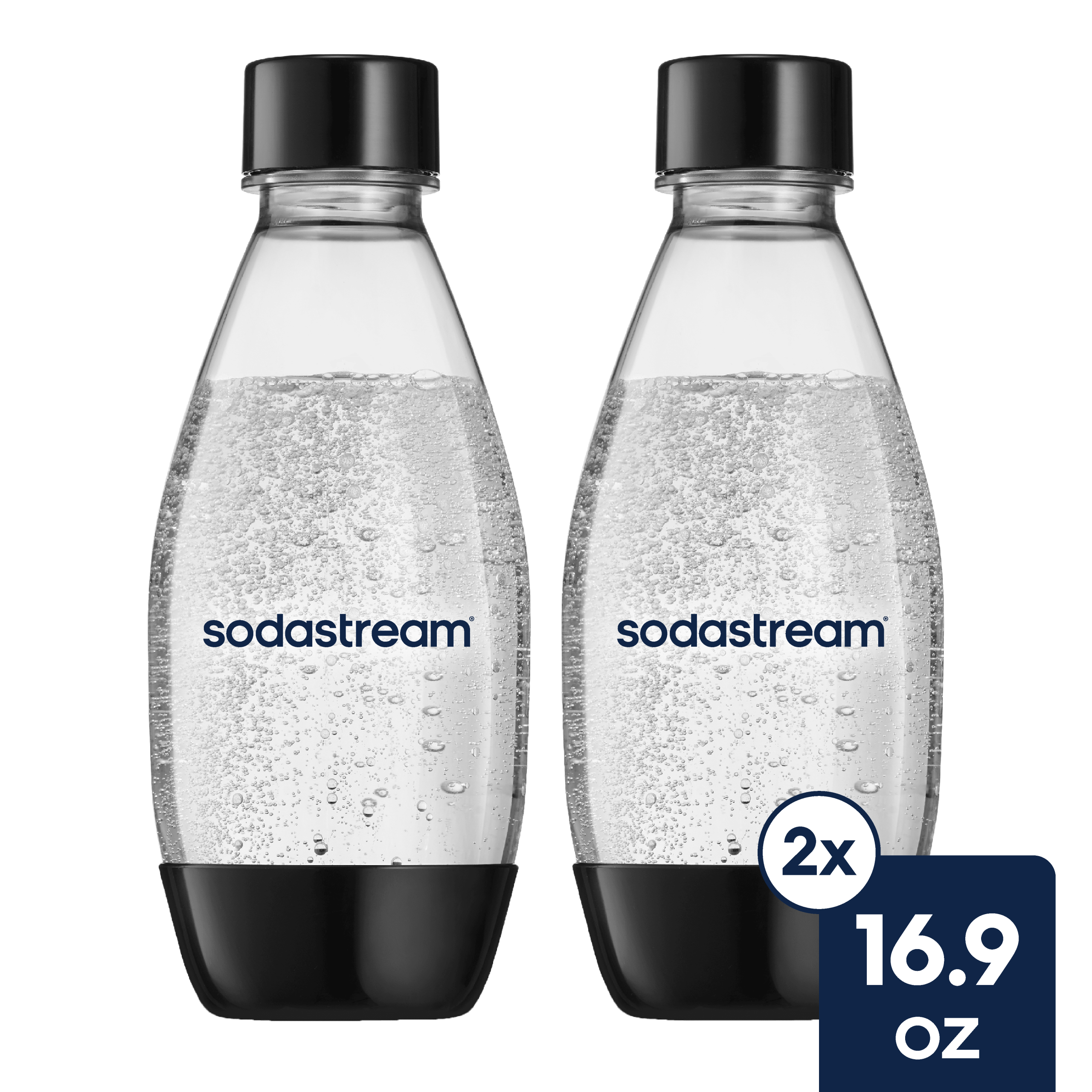 Sodastream Sparkling Water Bottle Twin Pack Black 16.9 oz
