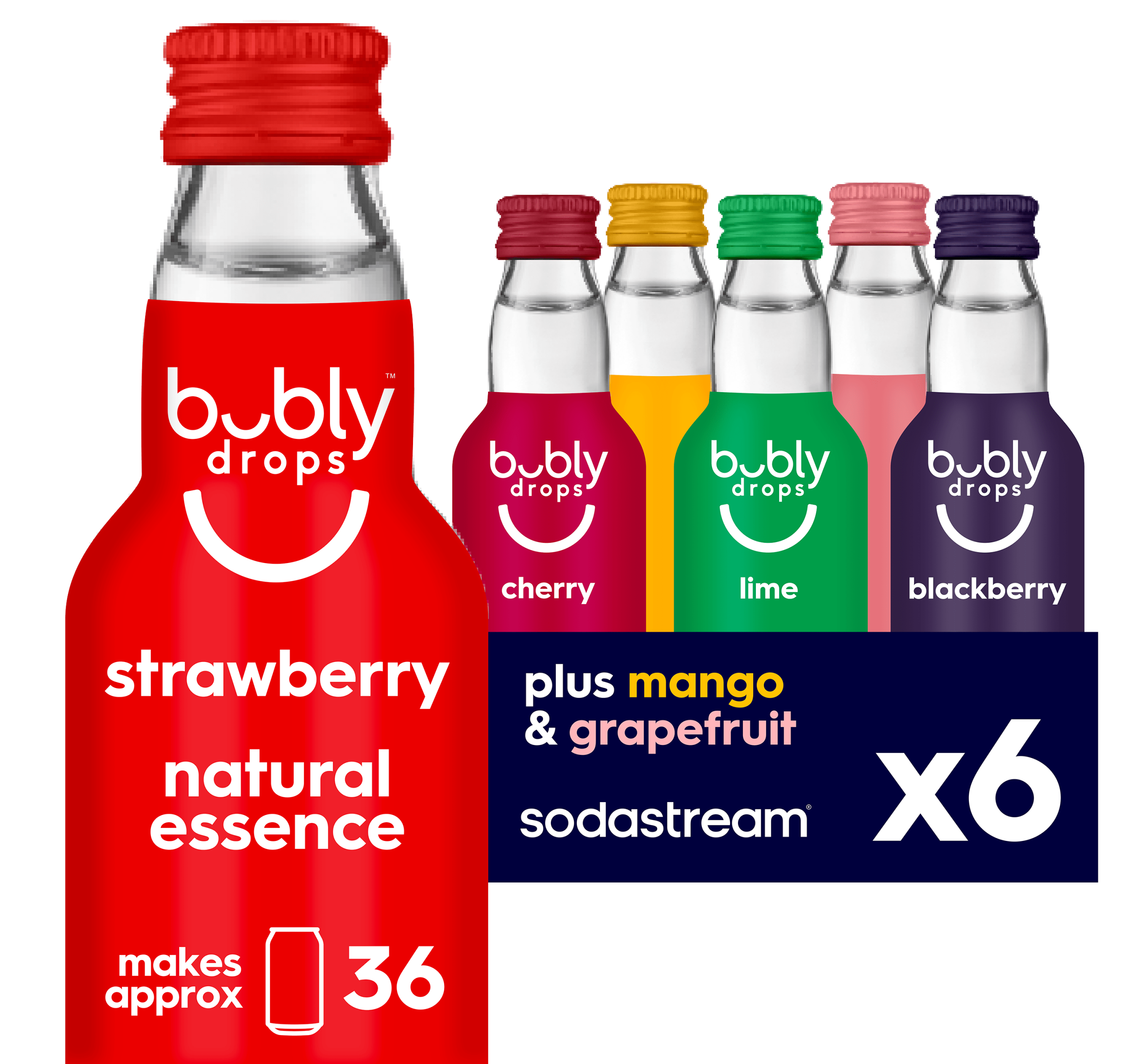 Sodastream bubly drops? Tropical Original Variety Natural Flavor Essence 6 Pack 40ml