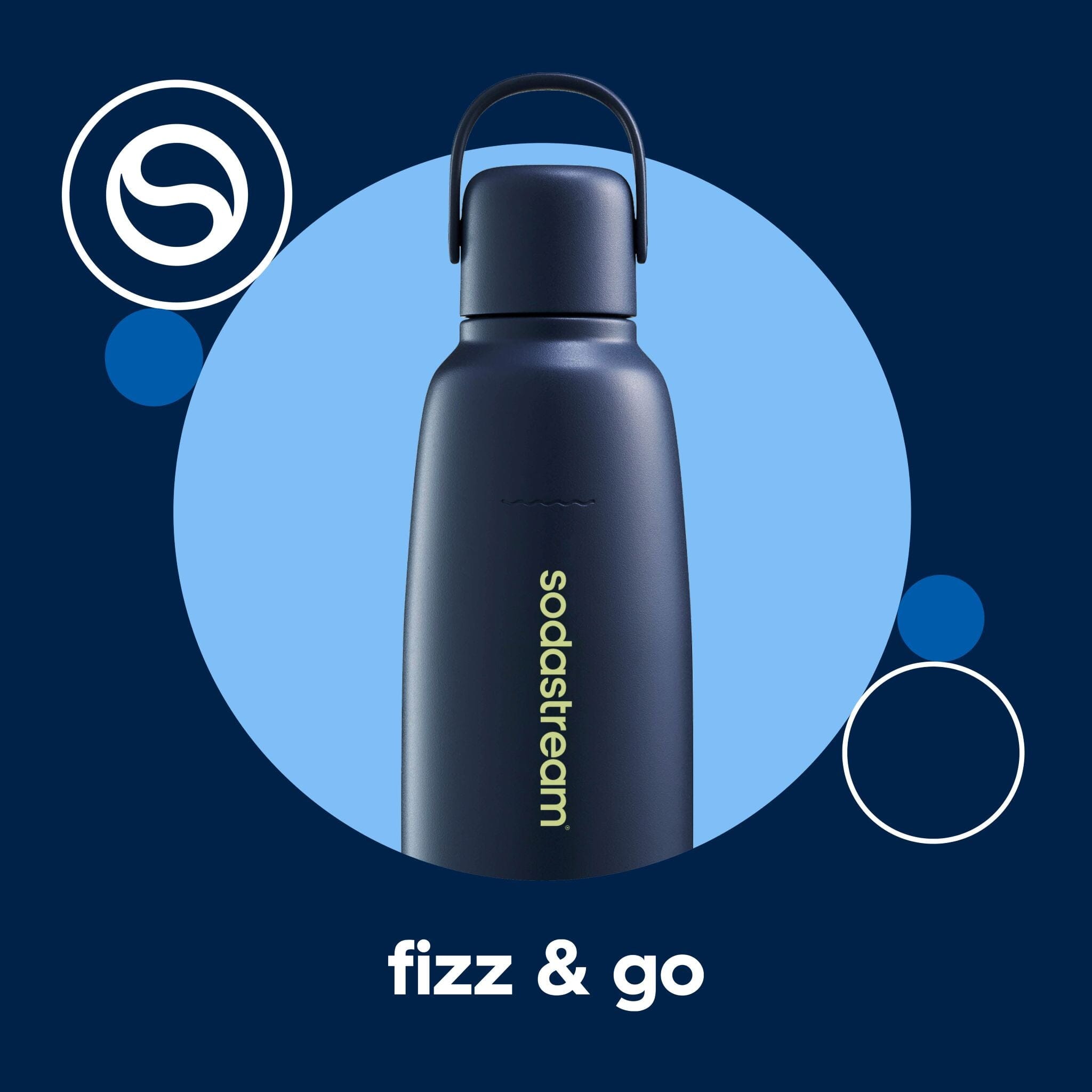Sodastream Fizz & Go? Insulated Stainless Steel Bottle Storm Blue 30.4 oz - Image 4