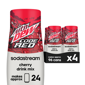 Sodastream MTN DEW® Code Red Cherry Drink Mix 4 Pack 440ml