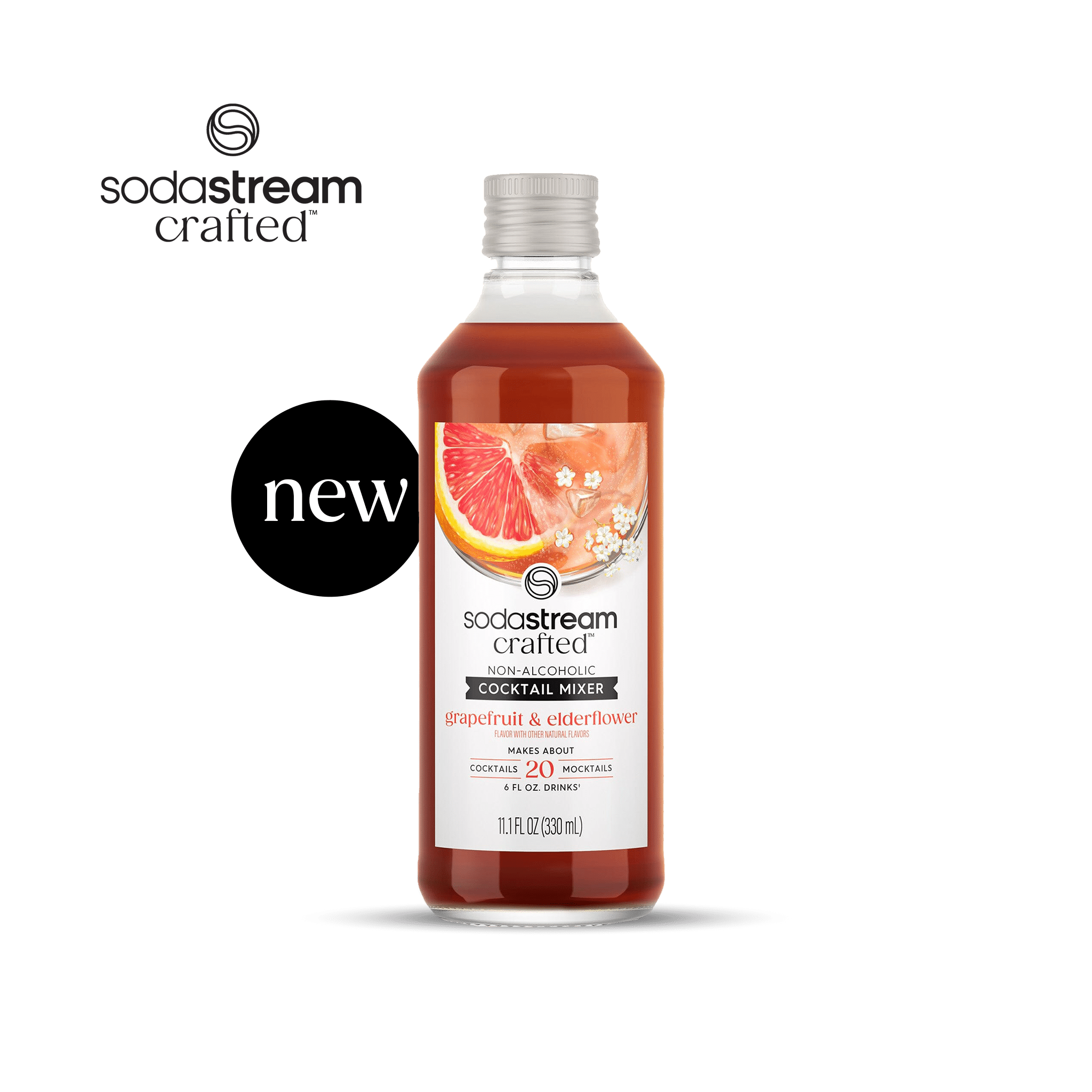 Sodastream Crafted Mixers® Grapefruit & Elderflower Cocktail Mixer 330ml