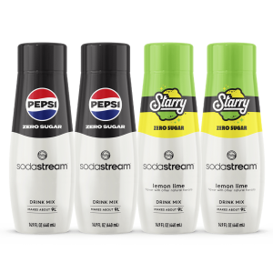 Sodastream Pepsi® & STARRY? Zero Sugar Variety Drink Mix 4 Pack 440ml