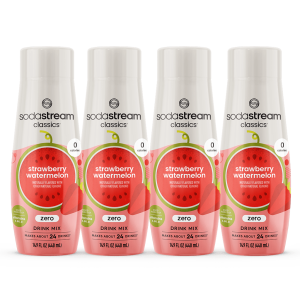 Sodastream Classics Strawberry & Watermelon Zero Sugar Drink Mix 4 Pack 440ml