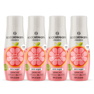 Sodastream Classics Pink Grapefruit Zero Sugar Drink Mix 4 Pack 440ml